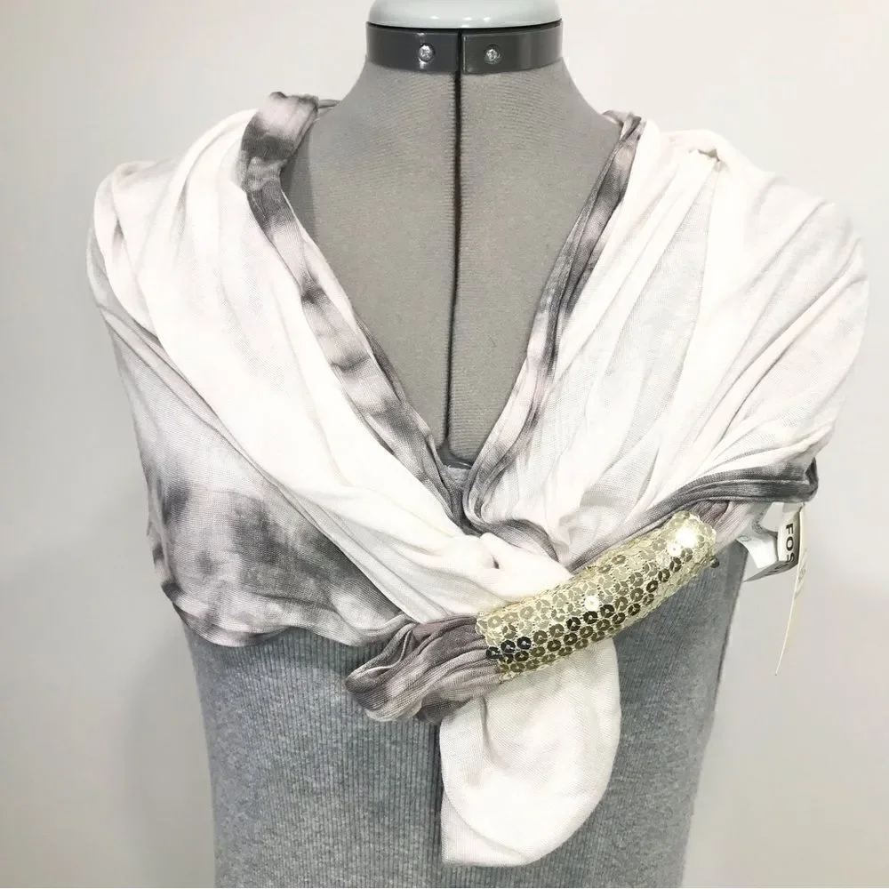 Fossil JENNA Ombre Sequin Infinity Scarf- New With Tags